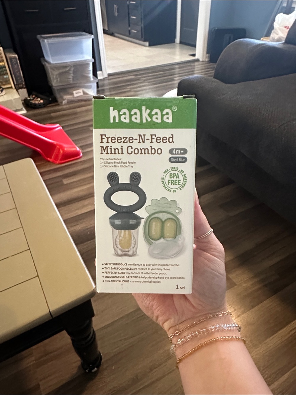 haakaa Steel Blue Freeze-N-Feed Mini Combo - Kids Accessory